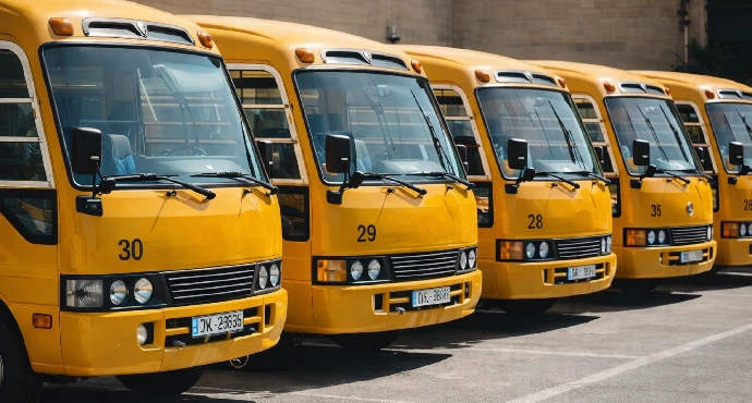 JoSchool — fleet of yellow school buses monitored in real time